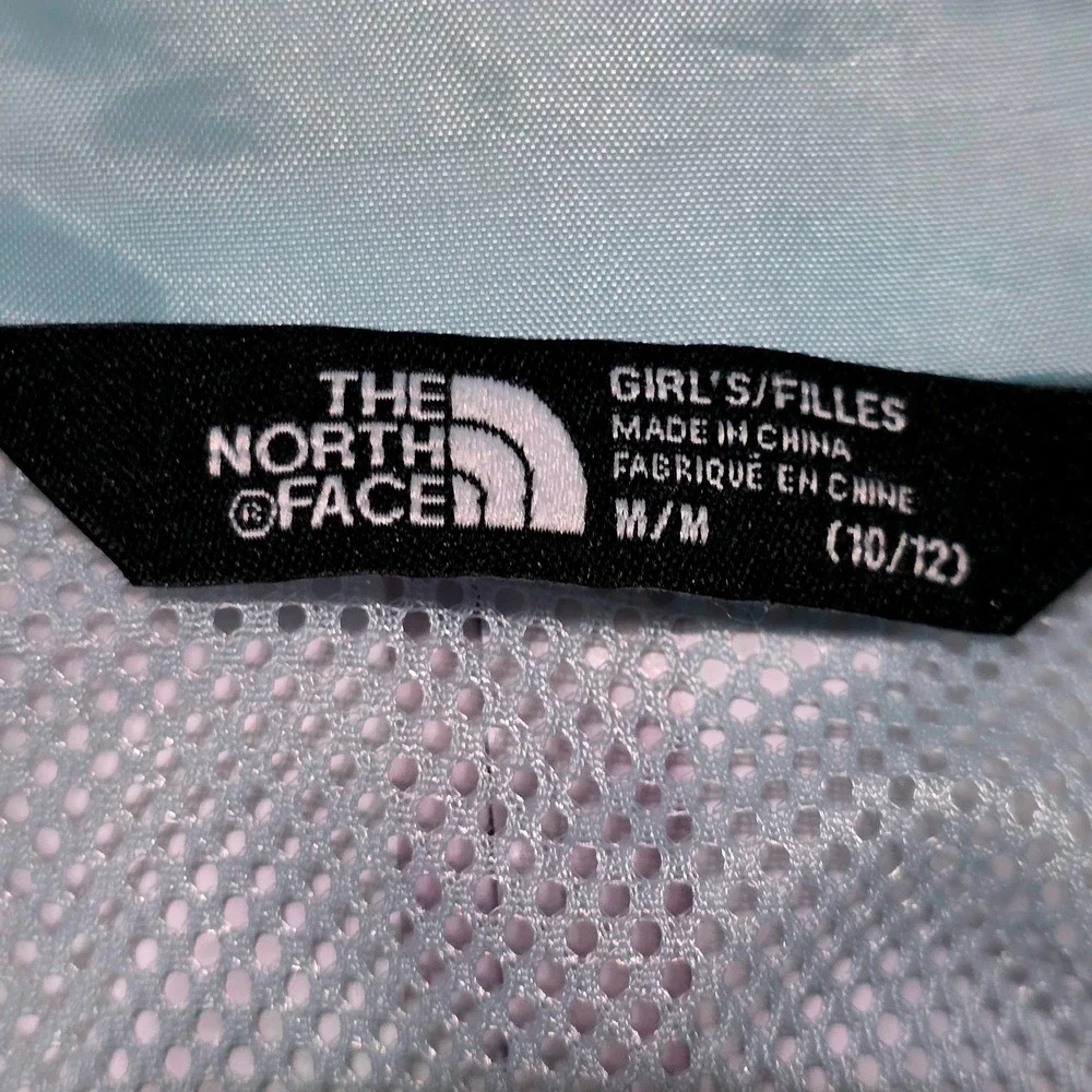 The North Face Girls Southwestern Print Hooded Jacket Sz 10/12 Blue‎ Black White